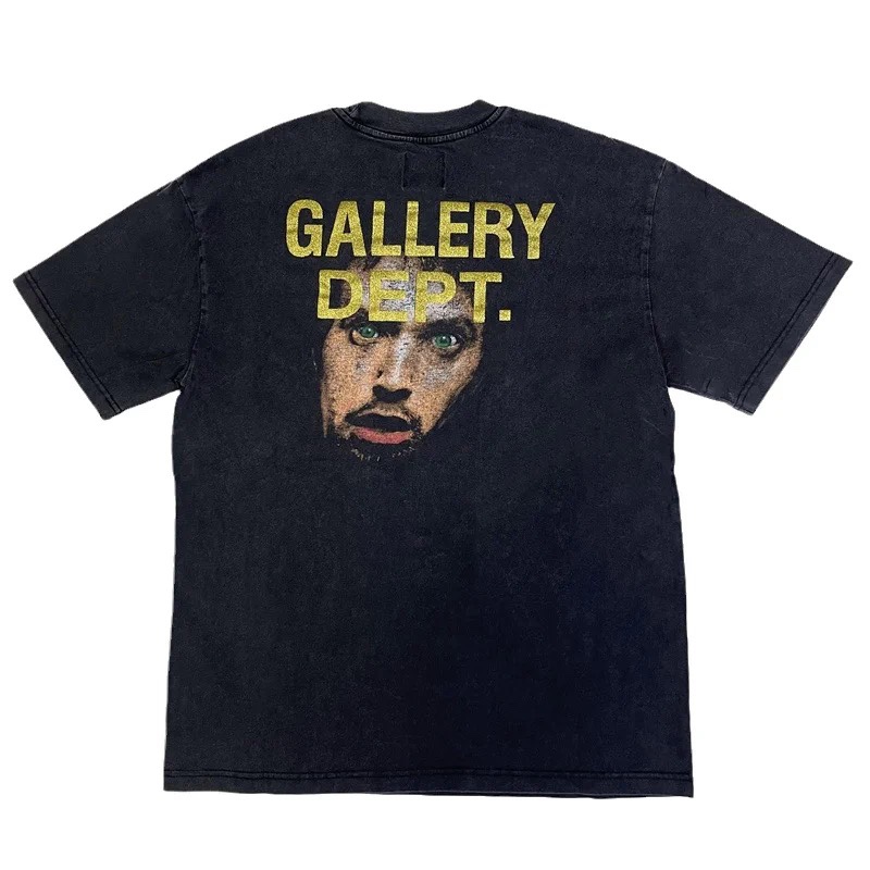 71_88 GALLERY DEPT.字母人像印花短袖T恤 黑色 S-XL