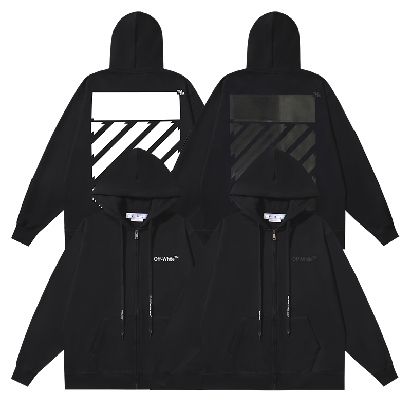 105_153 Off White Hoodie With Ziper