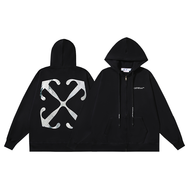 101_148 Off White Hoodie With Ziper