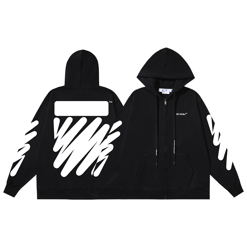 102_152 Off White Hoodie With Ziper